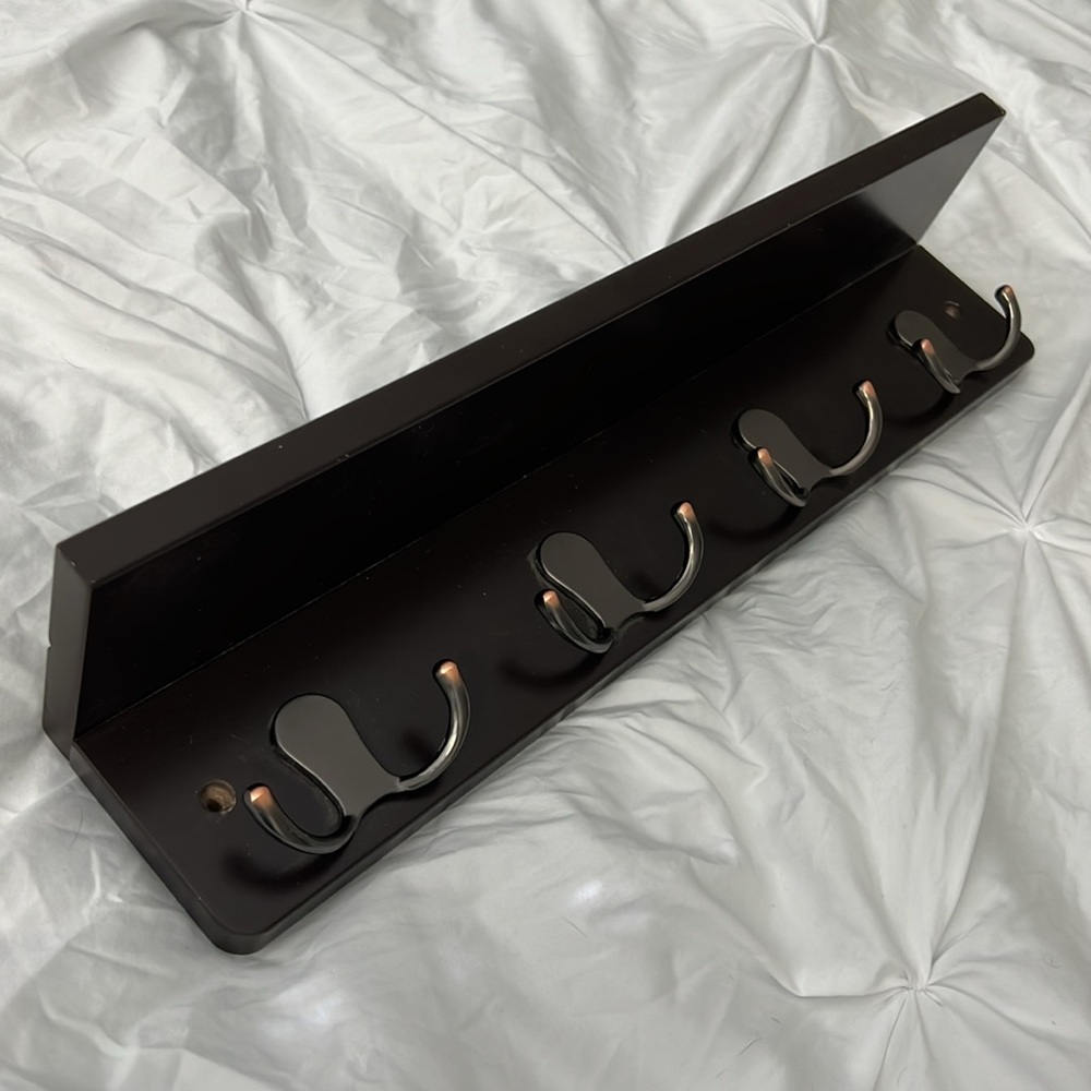 ALLEN + ROTH • Ledge Shelf w/ Hooks - Picture 7 of 10